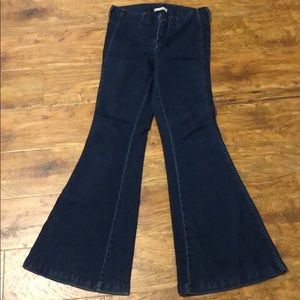 Free People Flared High Rise Jeans Denim size 28